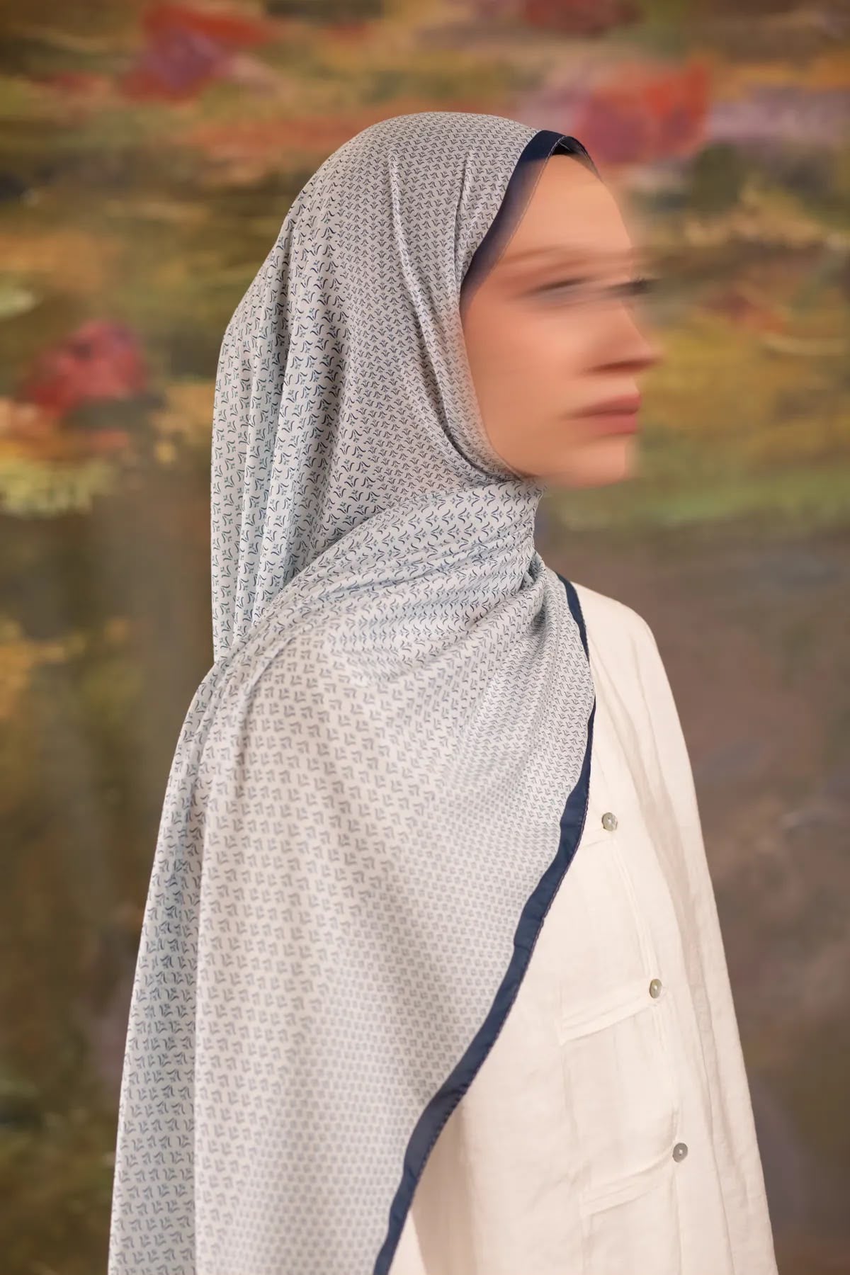 Druppel blue sjaal