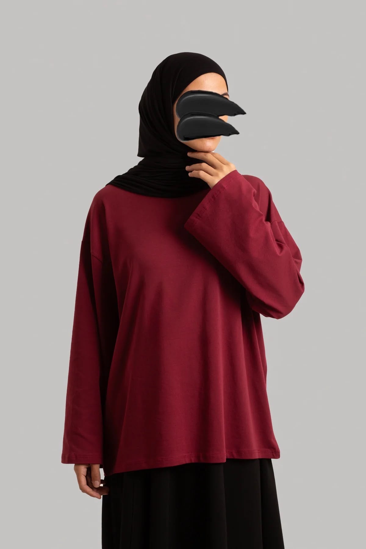 Basic T-shirt met lange mouwen