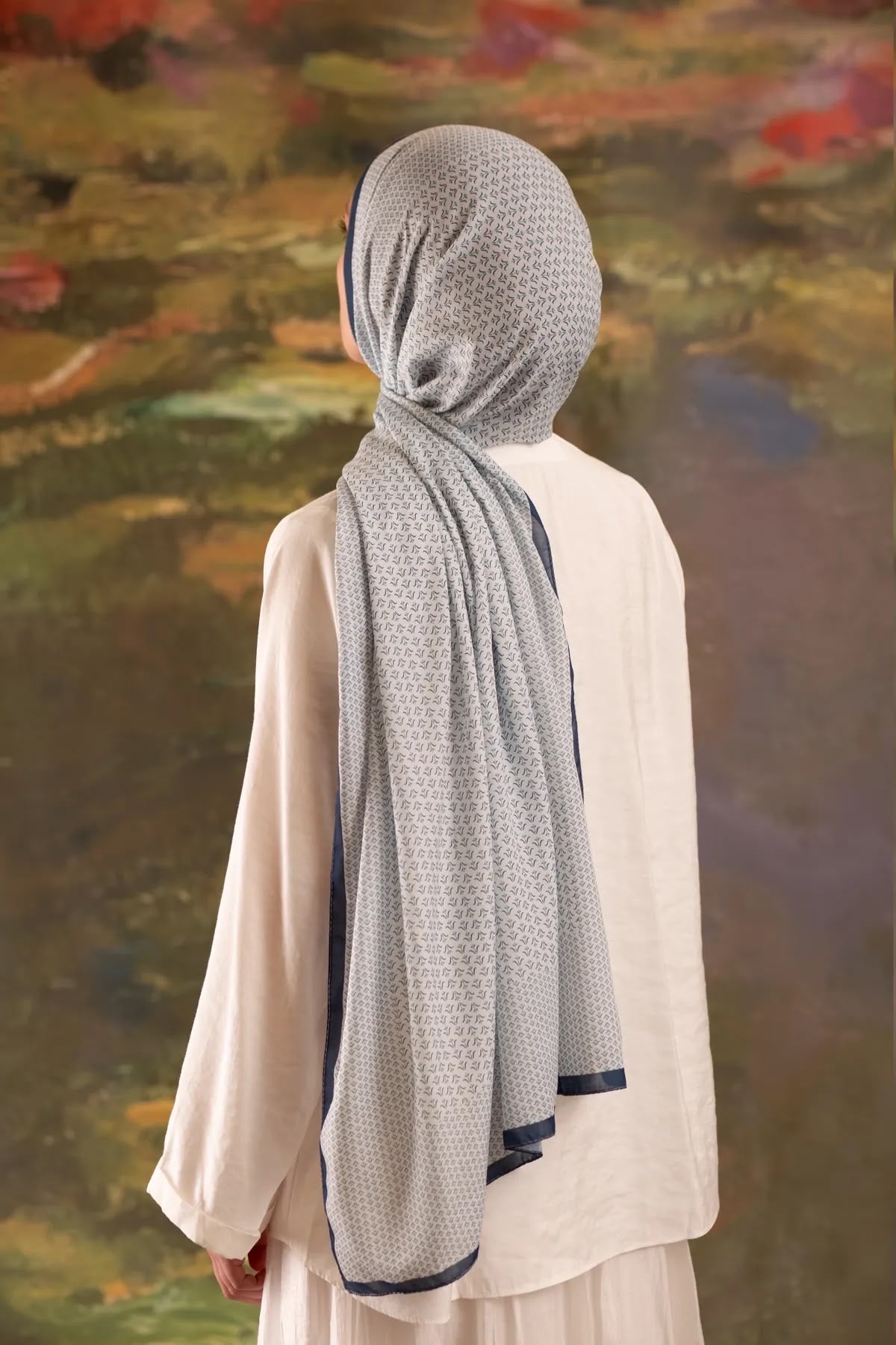 Druppel blue sjaal
