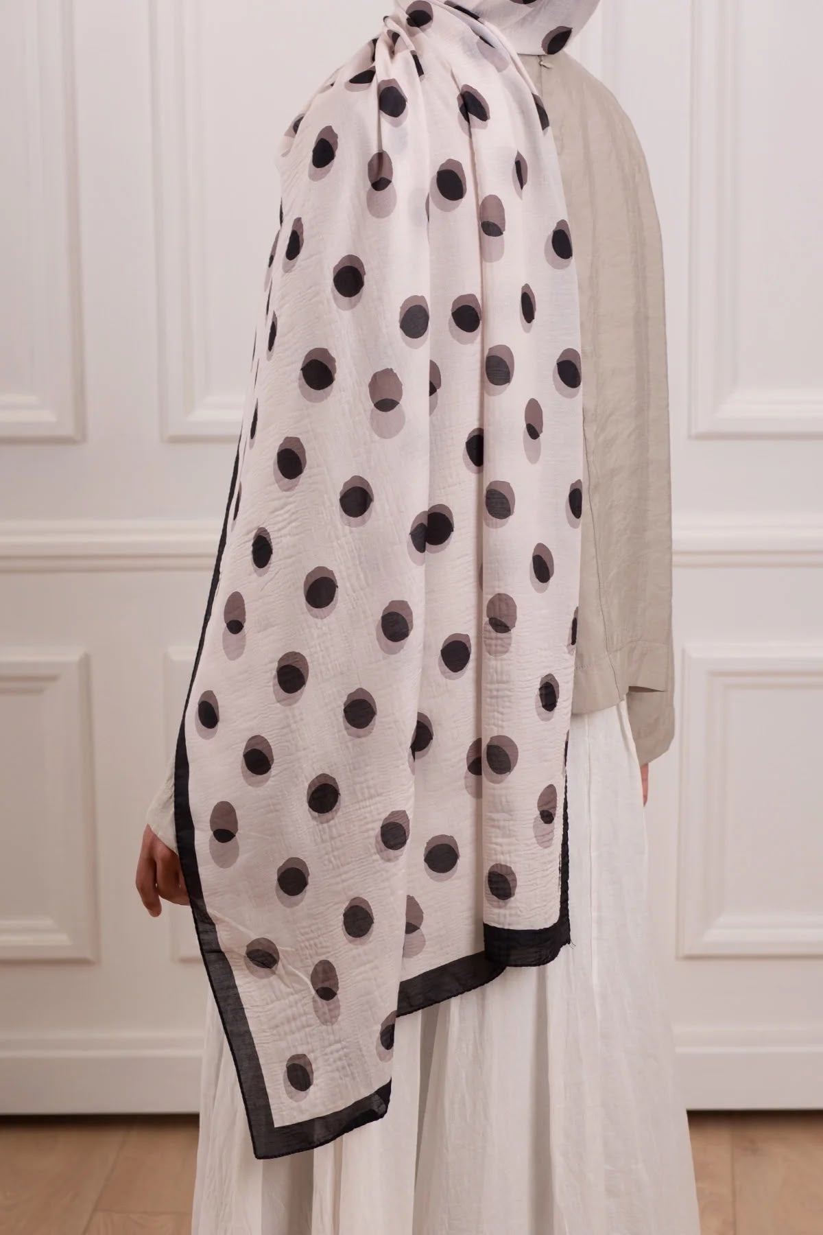 Stip white sjaal