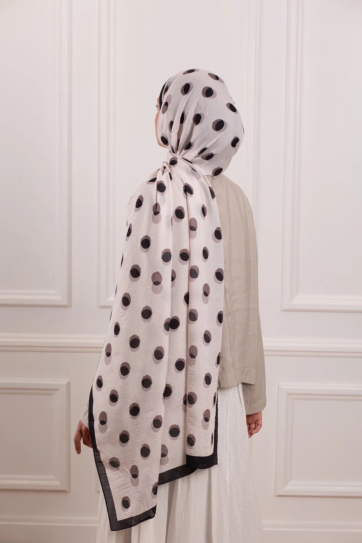 Stip white sjaal